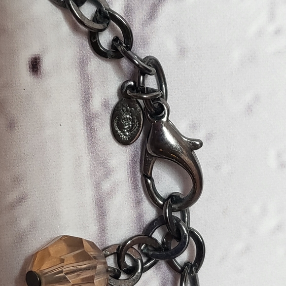 Premier Designs Bottega Mixed Metal Gunmetal Necklace with Beads - Picture 6 of 9